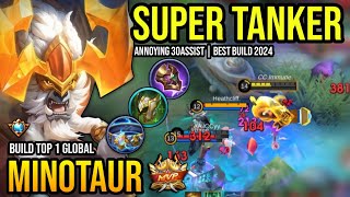 MINOTAUR BEST BUILD 2024  BUILD TOP 1 MINOTAUR GAMEPLAY  MOBILE LEGENDS✓ [upl. by Ayotahc889]