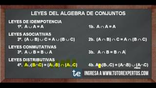 Leyes del Algebra de Conjuntos [upl. by Aiam989]