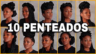 10 PENTEADOS PARA TRANÇAS BOX BRAIDS [upl. by Reidar]