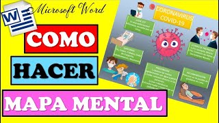 COMO HACER UN MAPA MENTAL CON WORD ✅ EN 5 MINUTOS✨ [upl. by Hemphill]