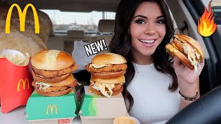 McDonalds NEW Crispy Chicken Sandwichs REVIEW  Steph Pappas [upl. by Chill]