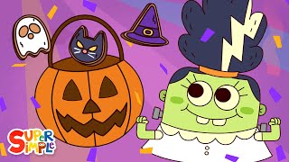 Monster Party  Kids Halloween Songs  Super Simple Songs [upl. by Fanya]