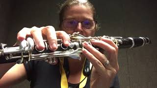 2 Octave F Major Scale on the Clarinet [upl. by Stoat]