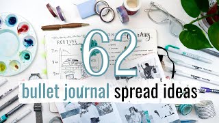 62 bullet journal spread ideas in 3 MINUTES  practical amp organized [upl. by Mahtal]