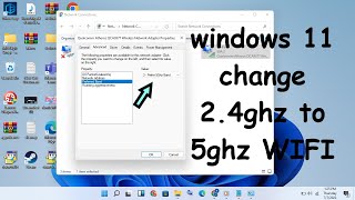 How to fix windows 11 change 24ghz to 5ghz Wifi Adapter in windows 11 Fix  Change 24ghz to 5ghz [upl. by Mellicent734]