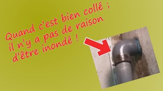 COMMENT REPARER UNE FUITE SUR UNE EVACUATION EN PVC   Plomberie6 [upl. by Conlon]