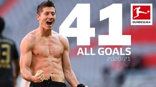 Robert Lewandowski  All Bundesliga Goals 202021 [upl. by Lacim]