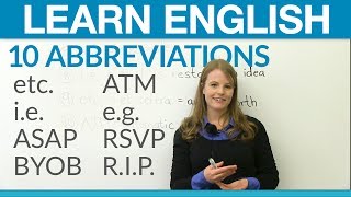 Learn English 10 abbreviations you should know [upl. by Uba]