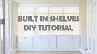 DIY Built In Shelves Tutorial  Base  Cabinets  Part I [upl. by Bohon601]