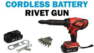 Cordless Battery Powered Rivet Gun BL18DR  Fasteners 101 [upl. by Aleibarg913]