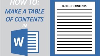 How to Make a Table of Contents in Microsoft Word [upl. by Orgalim]