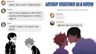 haikyuu texts Locked together in a room 🔒 KAGEHINA [upl. by Sale862]