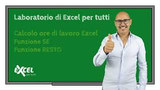 Esercizi Excel  Calcolo ore di lavoro Excel [upl. by Llegna]