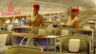 EMIRATES AIRBUS A380 Full Cabin Tour FIRST BUSINESS and ECONOMY Class  Bar Shower [upl. by Mcgray]