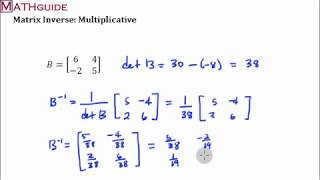 Matrix Inverse Multiplicative [upl. by Jorgenson]