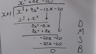 Factorising cubic functions using algebraic long division [upl. by Erdreid]