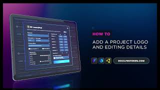 FEG SmartDeFi LaunchPad How To Add Logo And Edit Project Info [upl. by Werdma]