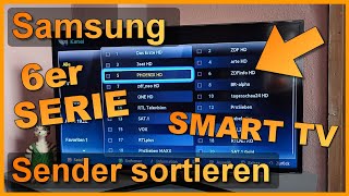 Senderlisten bearbeiten Samsung Smart TV 6er Serie UE46F6470  UE46F6500  UE46F6510 Sortieren [upl. by Plato]