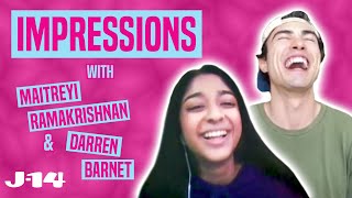 Never Have I Ever Stars Maitreyi Ramakrishnan and Darren Barnet Do Impressions [upl. by Hills]