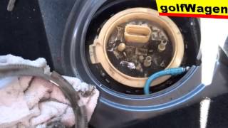 VW Golf 5 how to replace fuel pump full time fuel level sensor err [upl. by Eesdnil]