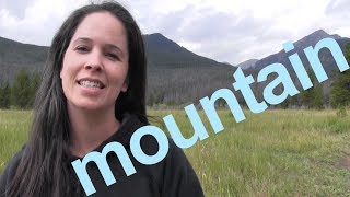 How to Say MOUNTAIN and SENTENCE  American English [upl. by Giah]