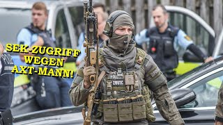 SPEZIALEINSATZKOMMANDO SEK STÜRMT WOHNUNG VON AXTMANN LiveZugriff  Großeinsatz der Polizei [upl. by Ahsenahs]