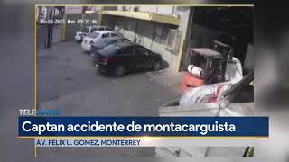 Captan accidente de montacarguista sobre avenida Félix U Gómez [upl. by Celestia298]