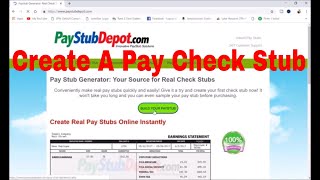 How To Create A Pay Check Stub For Your Employee Using PayStubDepot [upl. by Beard]