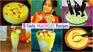 9 Tasty MANGO Dessert amp Drinks Recipes  Summer Special  CookWithNisha [upl. by Aramoj664]