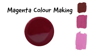 Magenta Colour Making  How to make Magenta Colour  Colour Mixing  Almin Creatives [upl. by Nesyrb]