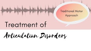 Treatment of an Articulation Disorder [upl. by Hadden]