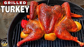 Turkey Grilled On The Weber Kettle [upl. by Anahgem]