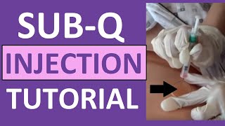 How to Give a Subq Subcutaneous Injection Shot [upl. by Rego345]