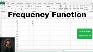 How to use the frequency function in Excel [upl. by Hgielyk]