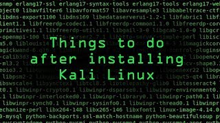 The Top 10 Things to Do After Installing Kali Linux on Your Computer Tutorial [upl. by Euqinor156]