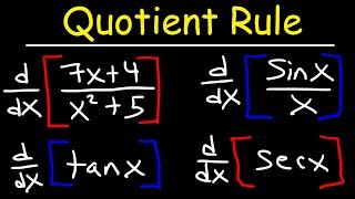 Quotient Rule For Derivatives [upl. by Burty847]