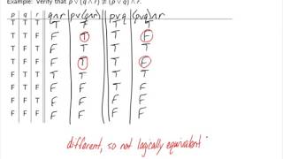 Discrete Math  Truth Tables [upl. by Leiria]