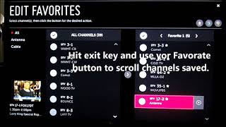 Adding Channels to Favorite key LG smart TV [upl. by Eiger133]