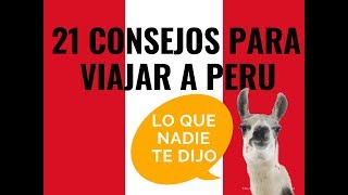 21 Consejos para viajar a Perú 🇵🇪 [upl. by Sanez]