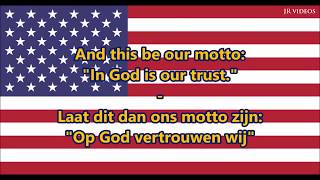 Amerikaans Volkslied ENNL tekst  Anthem of USA Dutch [upl. by Nikolas569]