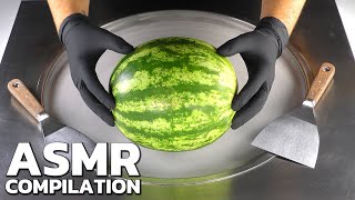 ASMR  Ice Cream Rolls with various Fruits  Strawberry Blueberry Watermelon Papaya and more  4k [upl. by Ursula900]