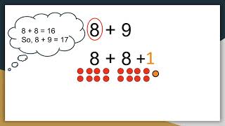 Using Doubles Fact to Solve Near Doubles Facts [upl. by Aivull]