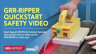 GRRRIPPER QuickStart Table Saw Safety Video by MICROJIG [upl. by Ringo]