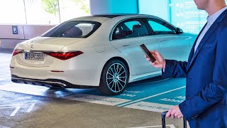 2021 Mercedes SClass  Automated Valet Parking WORLDS FIRST [upl. by Arobed]