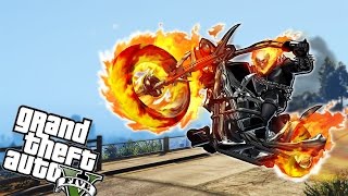 INSANE GHOST RIDER MOD GTA 5 MODS Funny Moments [upl. by Aelgna]