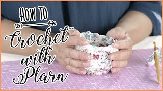 How To Crochet With Plastic Bags Crochet Plarn Tutorial [upl. by Eindys]