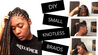 HOW TO ✨SMALL KNOTLESS BOX BRAIDS TUTORIAL ✨DETAILED PARTING✨ FLAT amp LIGHT WEIGHT [upl. by Hadlee]