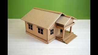 Make a Beautiful House from Cardboard  simple DIY [upl. by Drwde]