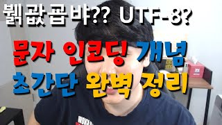 문자 인코딩 초간단 개념 정리 UTF8 아스키 유니코드 [upl. by Inva]