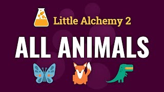 How to make ALL ANIMALS in Little Alchemy 2 [upl. by Carroll417]